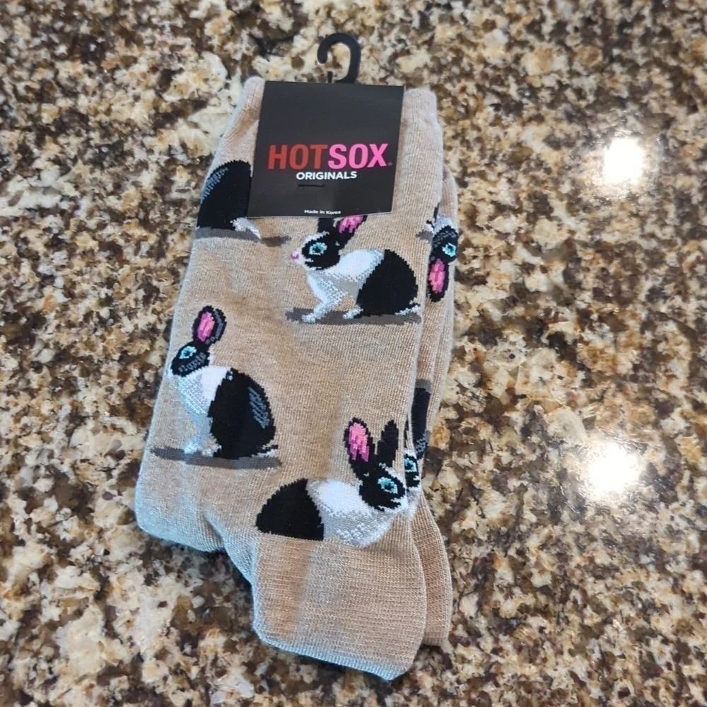 Sock Size 9-11 Hotsox Women's Bunny Print